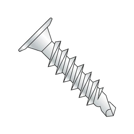 Newport Fasteners Self-Drilling Screw, #10-24 x 1 in, Zinc Plated Steel Wafer Head Phillips Drive, 5000 PK 277214-5000